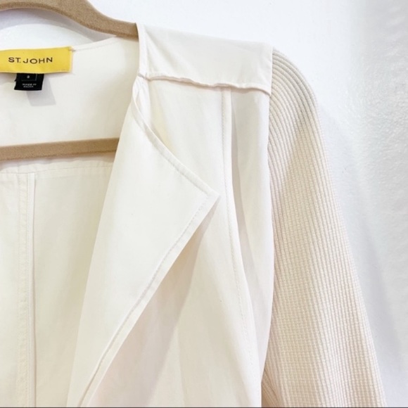 St. John Zip Front Belted Jacket w/ Zip Pockets - Picture 5 of 8